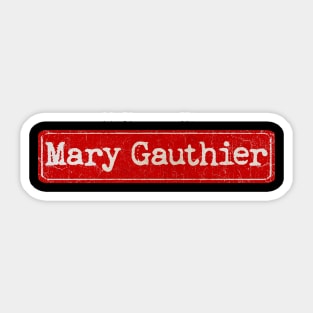 vintage retro plate Mary Gauthier Sticker